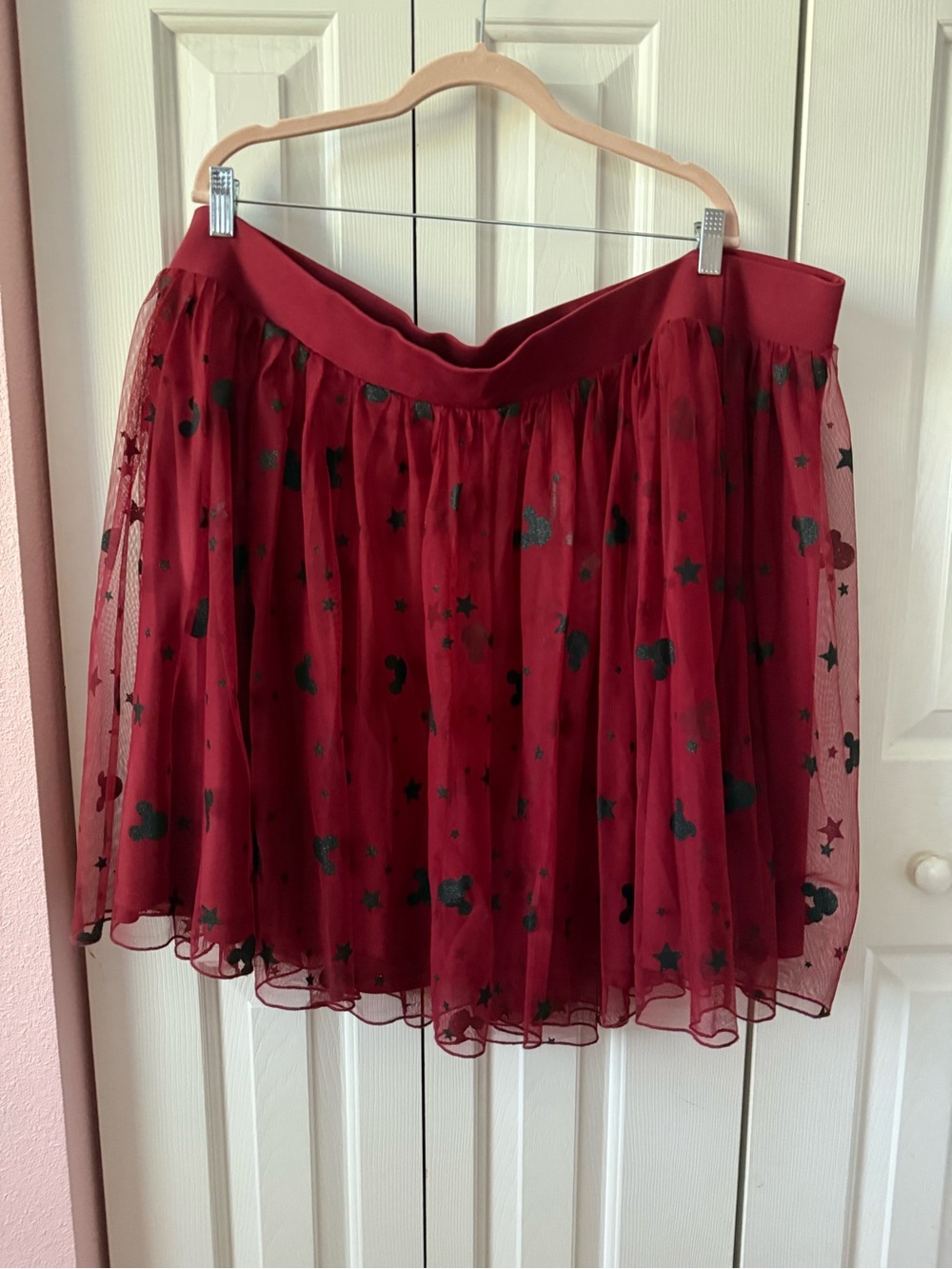 Red Tulle Skirt with Star & Mickey Mouse Disney Accents